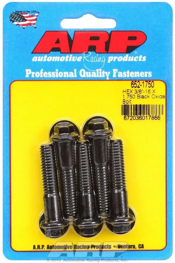 Arp 6-Point Bolt Kit – 3/8-16 X 1.750 In, 5-Piece Set (652-1750) 1