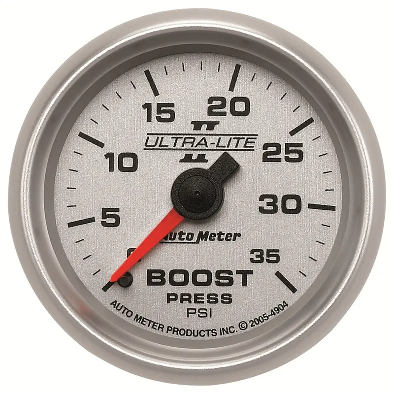 Autometer Ultra-Lite Ii Mechanical Boost Gauge – 2-1/16" Dial, 0–35 Psi 1