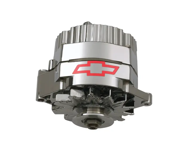 Chevrolet Performance Parts 141-659 Alternator 80 Amp Gm 1 Wire Style Gm Bowtie Logo Chrome Finish Chevrolet Performance Parts 1