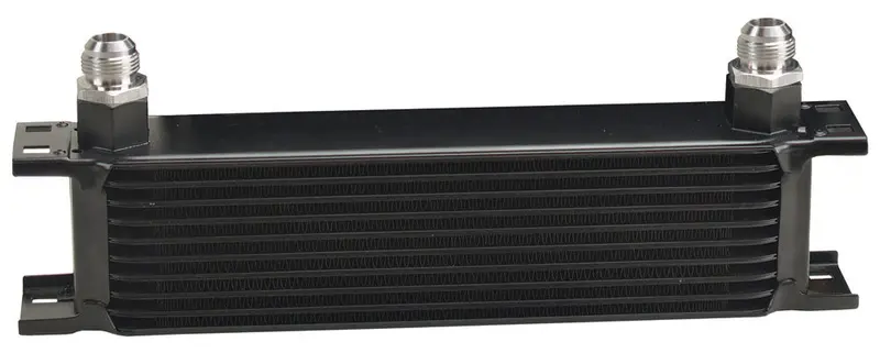 Derale 51010 Single-Row Stack-Plate Oil Cooler – -10 An Fittings, High-Flow Design 1