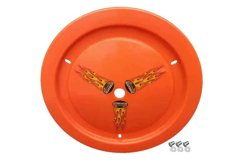 Dominator Race Products 1006-D-For Dzus-Mount Wheel Cover – Fluorescent Orange 1