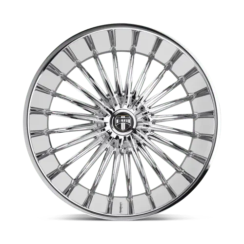 Dub S140249506+15 Chrome-Plated Wheel – 24X9.5 Inches, 5X115/4.75 Bolt Pattern, +15Mm Offset 1