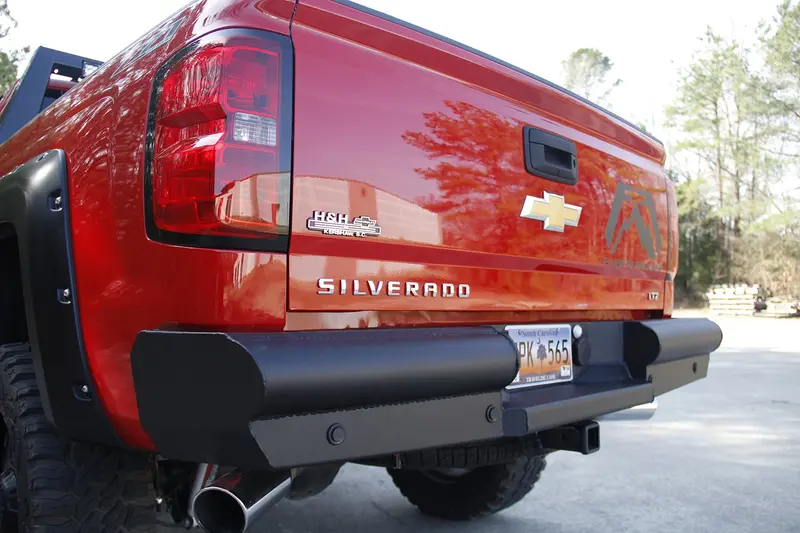 Fab Fours Cs14-U3150-1 Elite Two-Tone Black Powder-Coated Rear Bumper 1