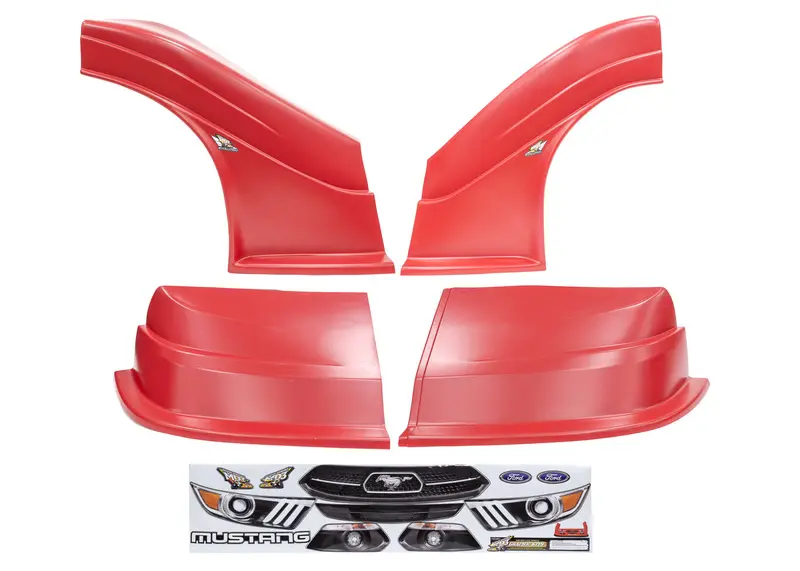 Fivestar Md3 Evo Dlm Combo Kit – Red Flat-Race Lower Valance For Mustang 1