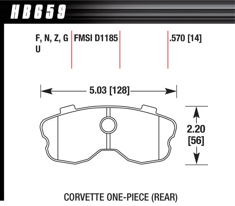Hawk Hb659Z570 High-Performance Street Brake Pads – Set Of 4 1