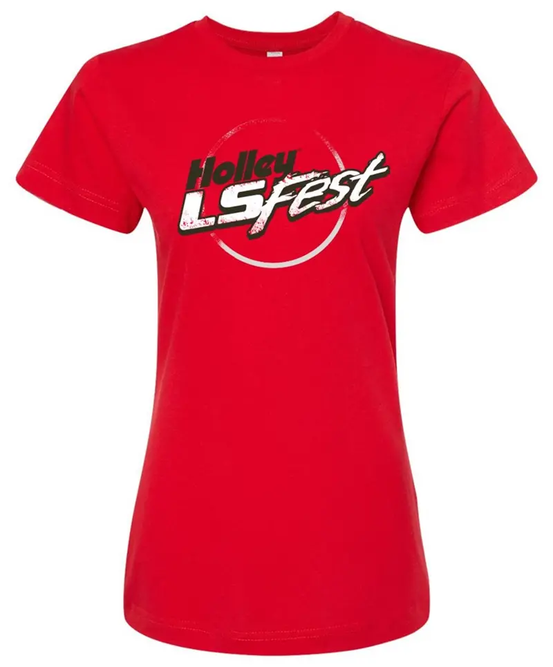 Holley Ls Fest Logo Women’S T-Shirt – Small, Red (10372-Smhol) 1