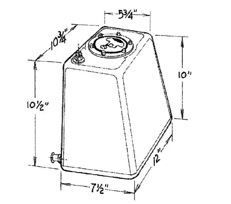 Jaz 290-103-01 3-Gallon Economical Rail-Mount Fuel Cell For Racing Applications 1