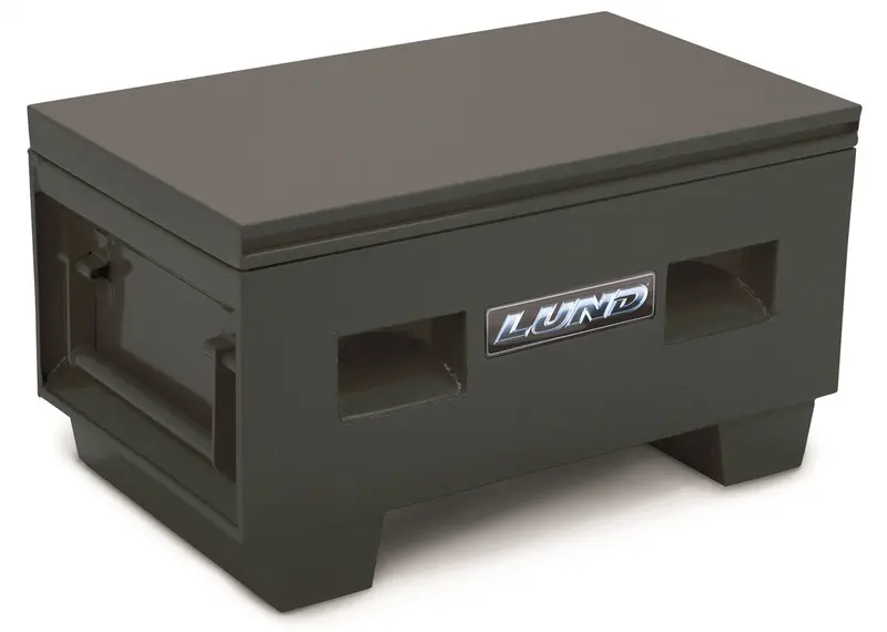 Lund Heavy-Duty Steel Job Site Storage Chest – 48"L X 24"W X 28"H, Black Finish (708048) 1
