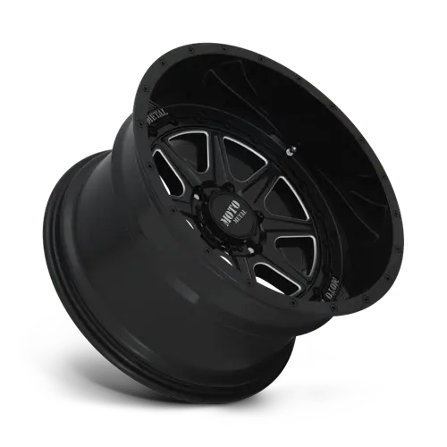 Motometal Mo80124280344N Forged Aluminum Wheel – 24X12 Inches, 8X6.5 Bolt Pattern, -44Mm Offset, Gloss Black/Milled 1