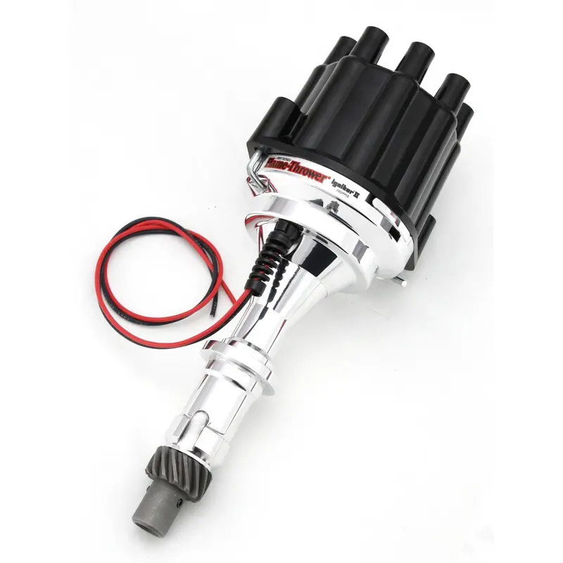 Pertronix Billet Distributor For Pontiac V8 – Non-Vacuum Advance, Black Cap 1