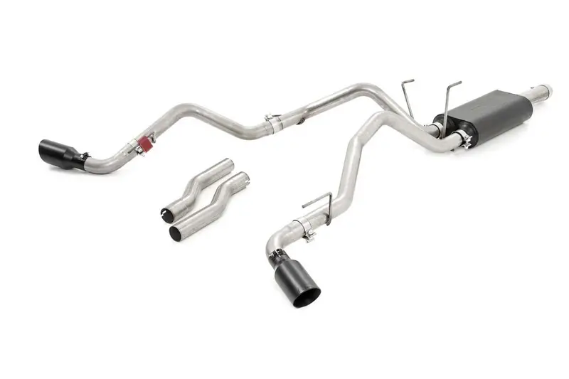 Rough Country Dual Cat-Back Exhaust System – Black Tips, Fits 2009–2018 Ram 1500 V8 1
