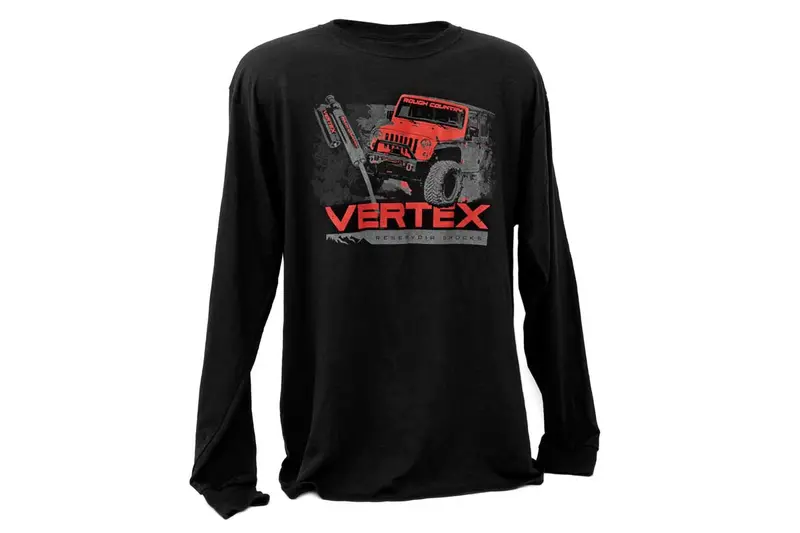 Rough Country Rc Vertex Long-Sleeve T-Shirt – Medium, Graphic Print 1