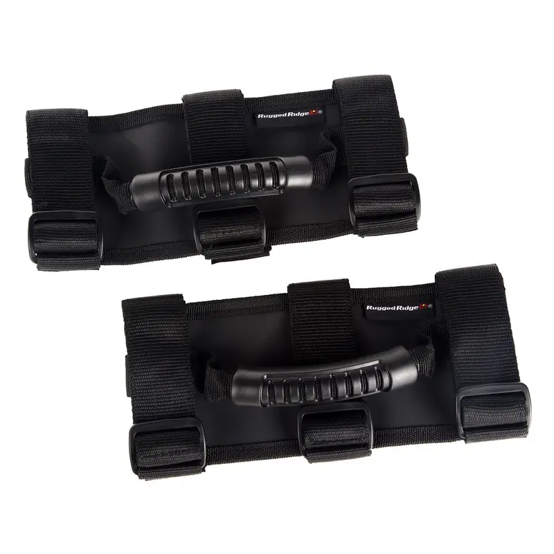 Rugged Ridge 13505.04 Ultimate Grab Handle Set – Front-Mount, Pair, Black Powder-Coated 1