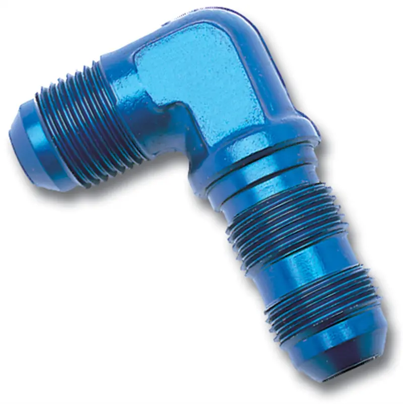 Russell 661230 Blue Anodized -3An 90-Degree Flare Bulkhead Adapter Fitting 1