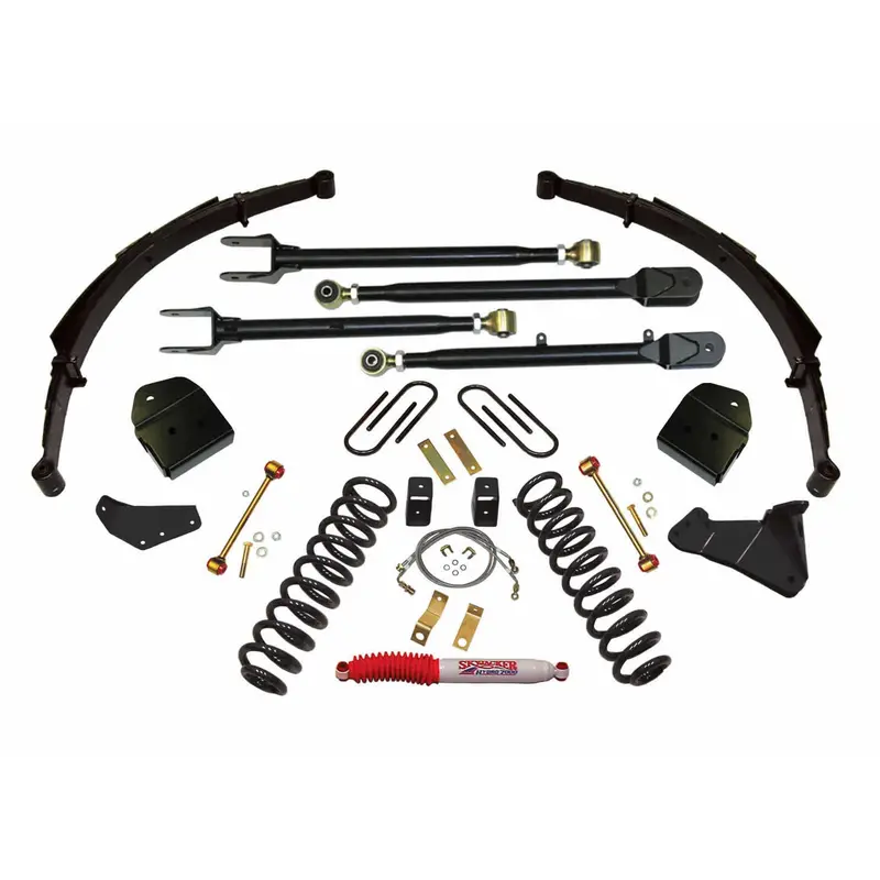 Skyjacker F84524Ks 4-Inch Lift System – Variable Coil Springs And 4-Link Conversion For 2008–2010 Ford F-250 Super Duty 1