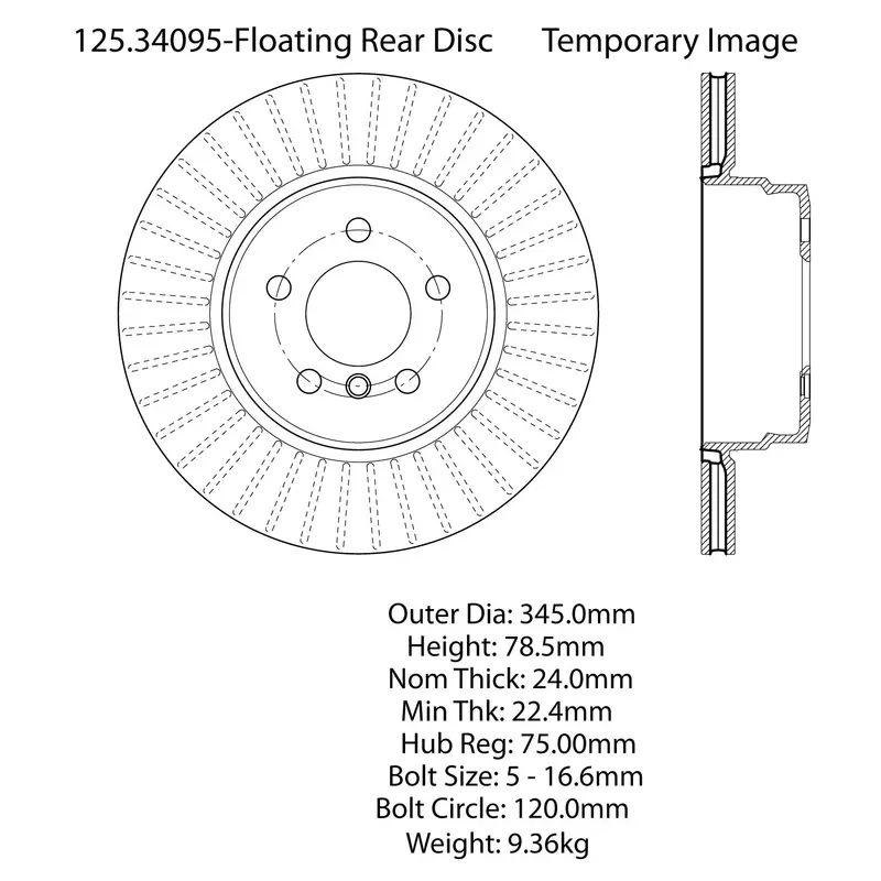 Stoptech 125.34095Cry Cryo-Treated Rear High-Carbon Brake Rotor – Premium Performance Upgrade 1