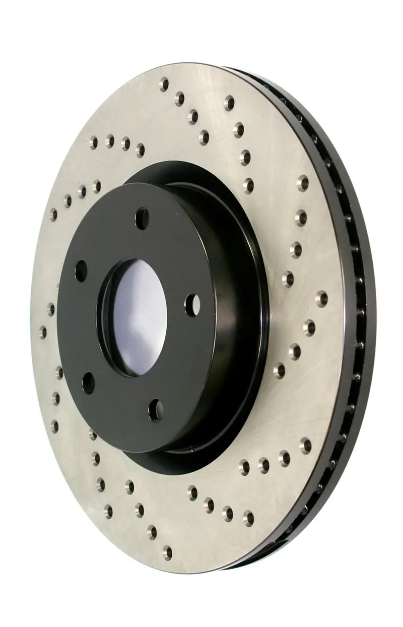 Stoptech 128.62124Cl Stoptech Sport Cryo Cross Drilled Brake Rotor; Front Left 1