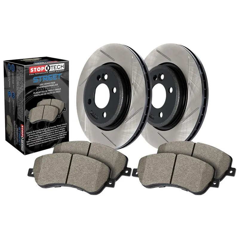 Stoptech Street Axle Pack – Front Slotted Brake Kit For Balanced Stopping Power 1