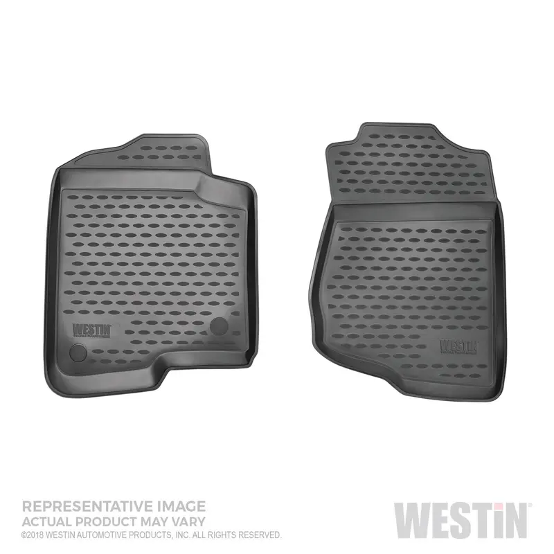 Westin 74-12-11031 Profile Floor Liners; 2 Pc.; Front; Black; For Super Crew Cab; 1